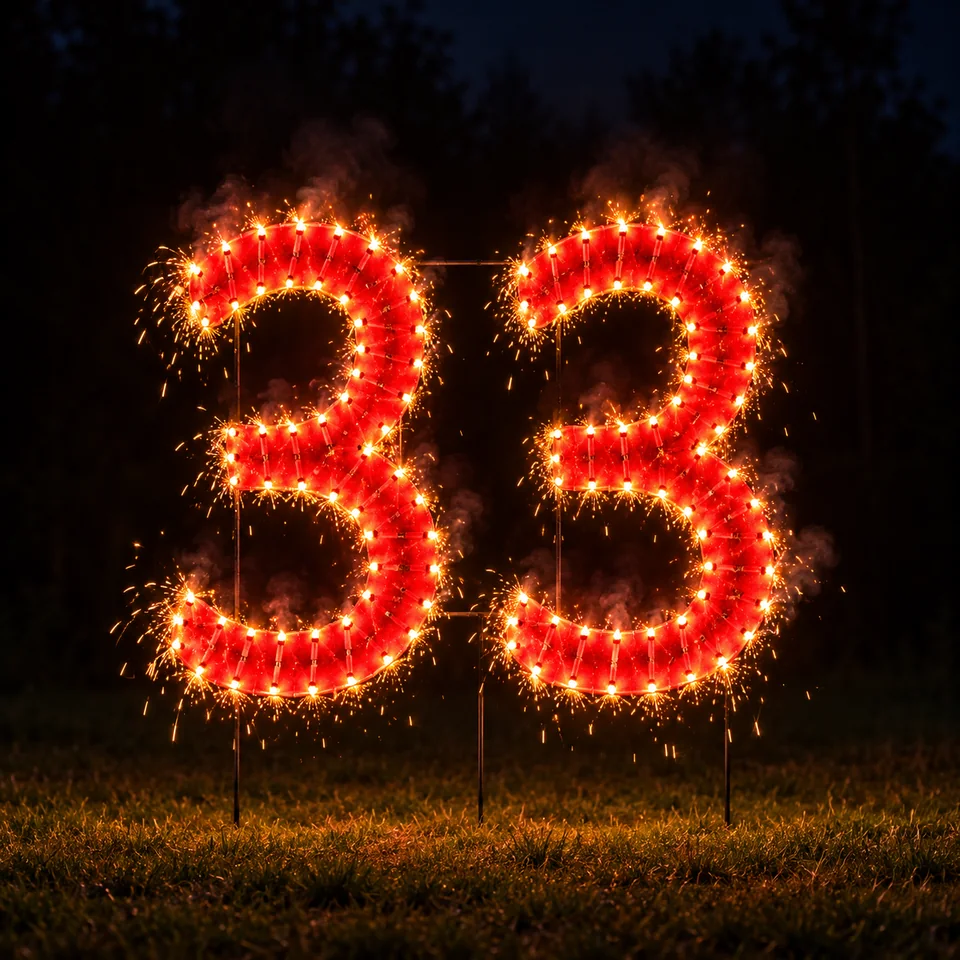Lichterbild Zahl zweistellig frei wählbar