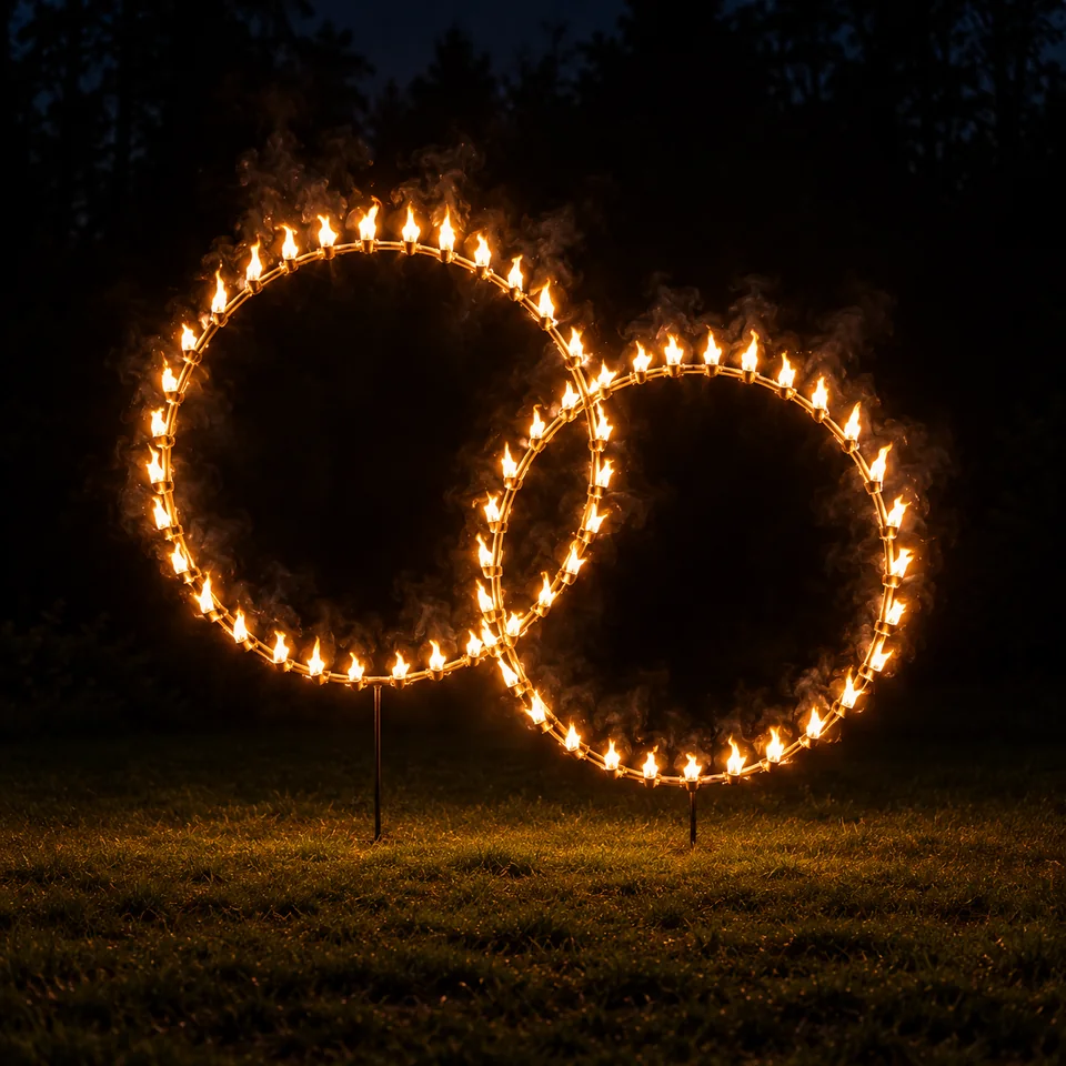 Brennende Ringe zur Hochzeit
