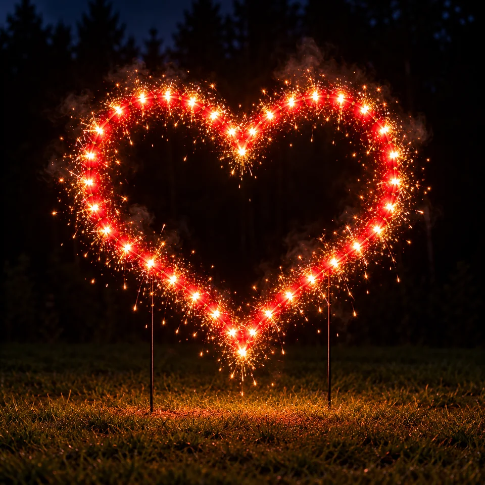 Herz Feuerwerk